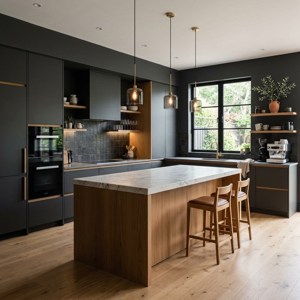 Matte Charcoal Kitchen